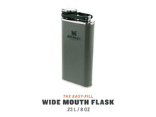 Carica l'immagine nel visualizzatore di Gallery, STANLEY ADVENTURE - CLASSIC EASY-FILL WIDE MOUTH FLASK 8oz /230ml Hammertone Green