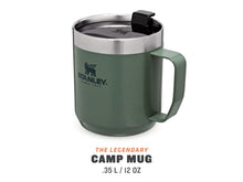 Carica l'immagine nel visualizzatore di Gallery, STANLEY ADVENTURE - CLASSIC LEGENDARY CAMP MUG 12oz /350ml Hammertone Green