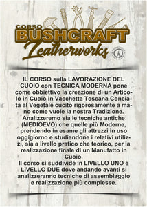 CORSO DI BUSHCRAFT LEATHERWORKS - MODULO 1