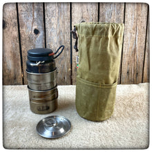 Carica l'immagine nel visualizzatore di Gallery, OILSKIN / WAXED CANVAS Nesting Cookset Bag (nalgene/stanley/gsi)