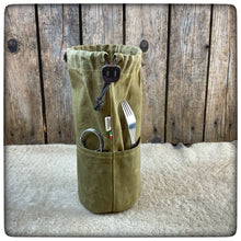Carica l'immagine nel visualizzatore di Gallery, OILSKIN / WAXED CANVAS Nesting Cookset Bag (nalgene/stanley/gsi)