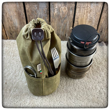 Carica l'immagine nel visualizzatore di Gallery, OILSKIN / WAXED CANVAS Nesting Cookset Bag (nalgene/stanley/gsi)