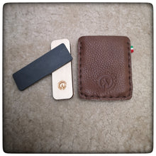 Load image into Gallery viewer, Pocket razor strop and Pouch for DC4 Fällkniven® Sharpening Stone