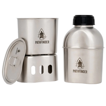 Carica l'immagine nel visualizzatore di Gallery, PATHFINDER - Stainless Steel Canteen Cooking Set