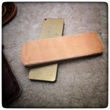 Load image into Gallery viewer, Pocket razor strop and Pouch for DC4 Fällkniven® Sharpening Stone