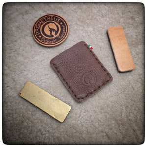 Pocket razor strop and Pouch for DC4 Fällkniven® Sharpening Stone