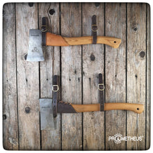Load image into Gallery viewer, Axe Leather Buckle Hangers - Display Hooks