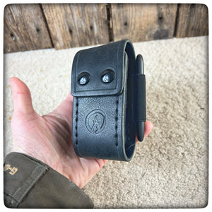 NEW LEATHERMAN® ARC  DeLuxe Leather Sheath 4.5" (Pockets for Bits,Extender & Flashlight ) [ 2 Elastic Bands ]