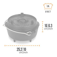 Cargar imagen en el visor de la galería, Petromax DUTCH OVEN FT3 CON PIEDINI