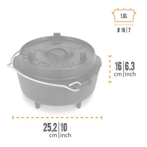 Petromax DUTCH OVEN FT3 CON BASE PIATTA