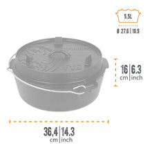 Cargar imagen en el visor de la galería, Petromax DUTCH OVEN FT6 CON BASE PIATTA