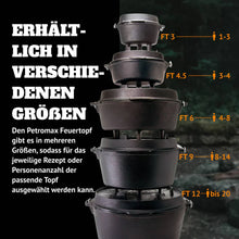 Cargar imagen en el visor de la galería, Petromax DUTCH OVEN FT3 CON PIEDINI