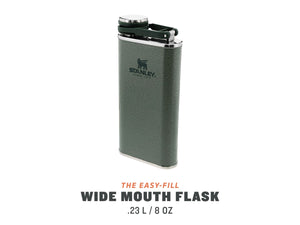 STANLEY ADVENTURE - CLASSIC EASY-FILL WIDE MOUTH FLASK 8oz /230ml Hammertone Green