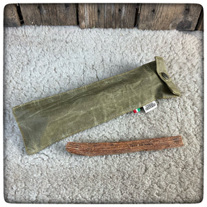 OILSKIN / WAXED CANVAS BAG FOR FATWOOD / TENT PEGS