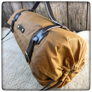 LARGE- OILSKIN / WAXED Canvas Bedroll Cover - ( Mod. Close End )