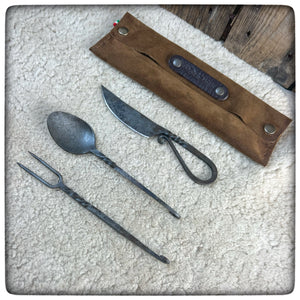 HAND FORGE MEDIEVAL Cutlery Set of 3 + bag