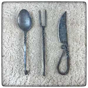 HAND FORGE MEDIEVAL Cutlery Set of 3 + bag