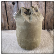 Load image into Gallery viewer, OILSKIN / WAXED CANVAS Bag - Round # 12-14-16 cm diameter -  Zebra Billy pot and similar