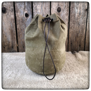 OILSKIN / WAXED CANVAS Bag - Round # 12-14-16 cm diameter -  Zebra Billy pot and similar