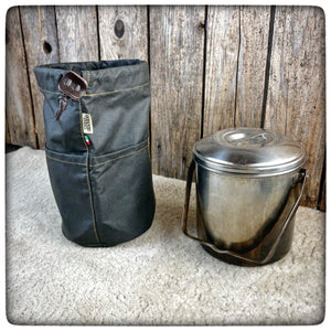 12cm OILSKIN / WAXED CANVAS Bag for Zebra Billy Pot