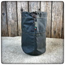 Load image into Gallery viewer, 12cm OILSKIN / WAXED CANVAS Bag for Zebra Billy Pot 12cm + SPICE KIT