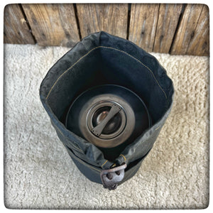 14cm OILSKIN / WAXED CANVAS Bag for Zebra Billy Pot