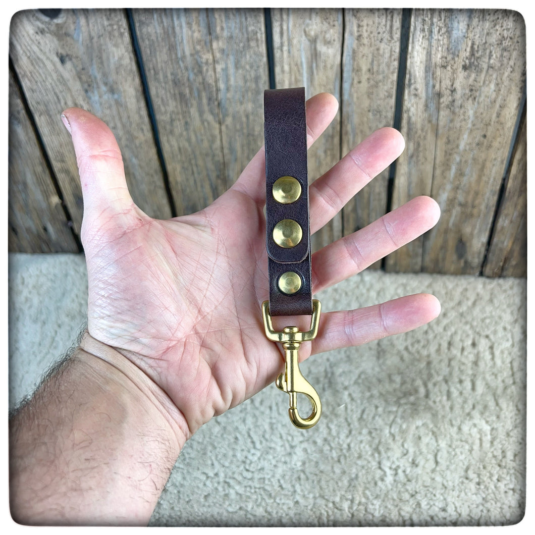 SNAP HOOK - BUSHCRAFT BELT LOOP - with SNAP BUTTONS (SOLID BRASS)