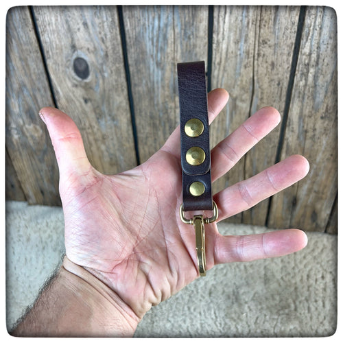 CLIP SWIVEL - BUSHCRAFT BELT LOOP - with SNAP BUTTONS (SOLID BRASS)